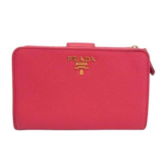Prada Pre-owned Wallets, female, Pink, Size: ONE SIZE Pre-owned Tab bifold wallet