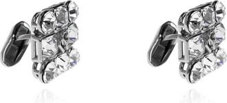 Dolce & Gabbana Manchettenknopen met Kristallen - Heren - Manchetknopen - Grijs - ONE Size - Accessoires
