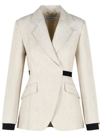 Max Mara Giacca Max Mara in lino beige Neutro