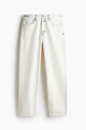 H&M Loose Jeans - Denimblau-Weiss