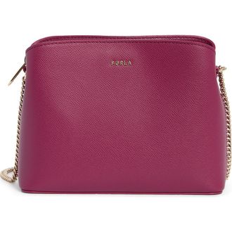 Furla Tessa Mini Leather Crossbody Bag in Raspberry at Nordstrom Rack