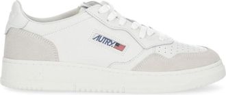Autry White Suede Inserts Breathable Low-Top Sneakers