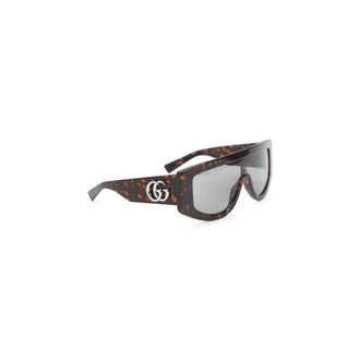Gucci Rectangular Frame Sunglasses - unisex - Gucci - Sunglasses - Brown - ONE SIZE - Accessories