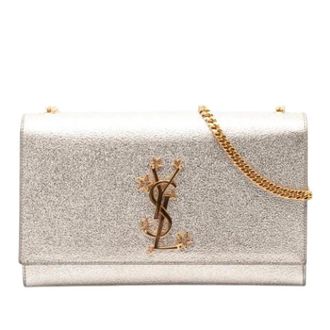 Saint Laurent Pre-owned Kate Crossbody Bag - Dames - Pre-owned - Beige - Maat: ONE Size Leer