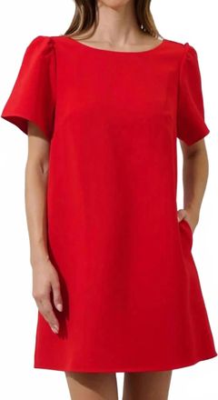 Sugarlips Urania Bow Shift Mini Dress In Red
