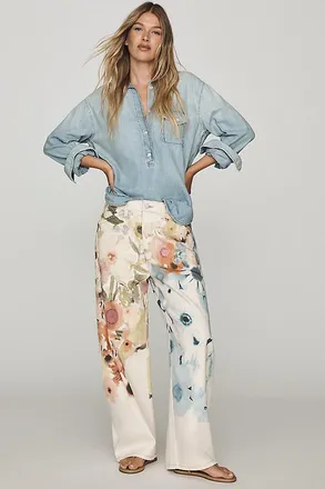 Pilcro Kayden High-Rise Barrel-Leg Jeans