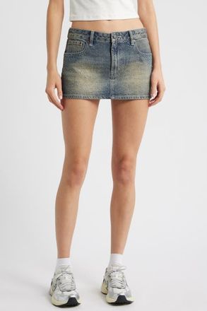 PacSun Malva Micro Miniskirt in Medium Indigo at Nordstrom, Size 27
