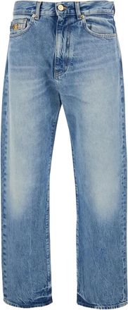 Versace Medusa buckle cotton wide-leg jeans - men - Cotton - 29 - Blue