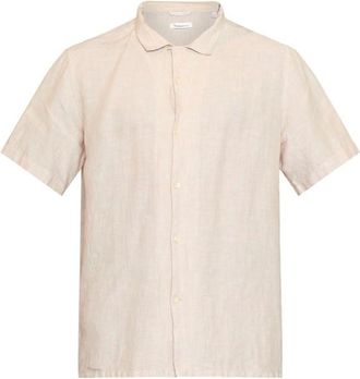Knowledge Cotton Apparel Box S/S Linen Shirt Hemd für Herren | beige