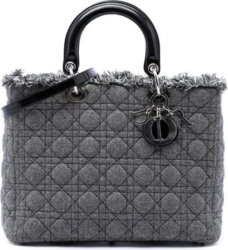 Dior Pre-owned Dior Large Tweed Cannage Lady Satchel Ladies 260PMVFVKOG3PYUZ