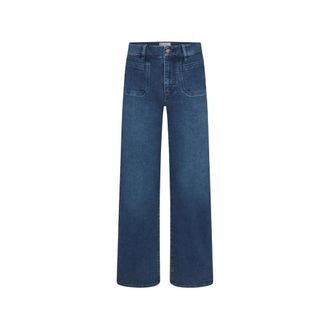 Frame Denim Wide Jeans, female, Blue, Size: W25 Le Slim Palazzo Modernist Pocket Jeans