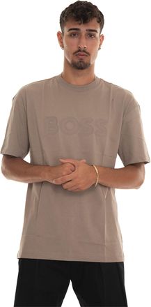 BOSS T-shirt girocollo TEE-LOTUS Beige BOSS Uomo
