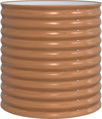 vidaXL Garden Raised Bed Brown 80 x 80 x 81 cm Steel Vidaxl