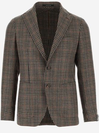 Tagliatore Brown Single-breasted Wool Blazer