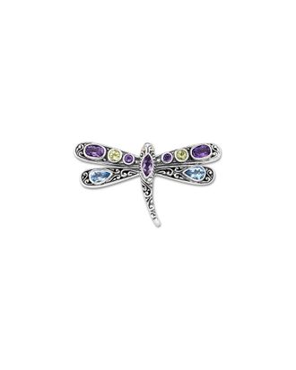 Samuel B. 18K & Silver Gemstone Dragonfly Pendant
