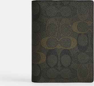 Coach Passport Card Case In Signature Camo Print