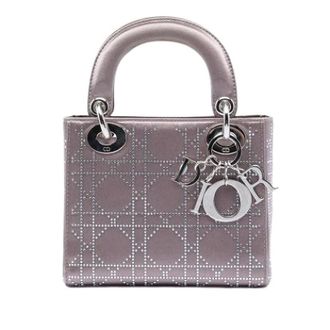 Dior Pre-owned Lady Satchel - Dames - Pre-owned - Grijs - Maat: ONE Size Satijn