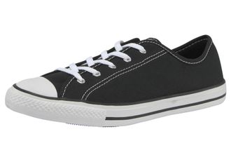 Converse Sneaker CONVERSE Chuck Taylor All Star Dainty GS Basic Canvas Ox, Damen, Gr. 37,5, schwarz-weiss (schwarz, wei&szlig;, schwarz), Textil, kontrastfarbene Det