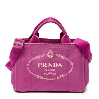Prada Small Canapa Tote Schoudertas