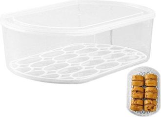 No Brand Caja Para Dumplings Congelados - Caja De Almacenamiento Para Dumplings - Contenedor De Almacenamiento - Organizador De Alimentos - Caja De Almacenamie