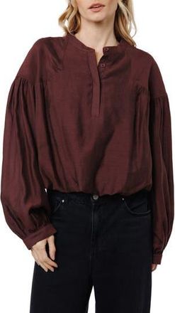 Ciebon Doe Bubble Hem Top in Maroon at Nordstrom Rack, Size X-Small