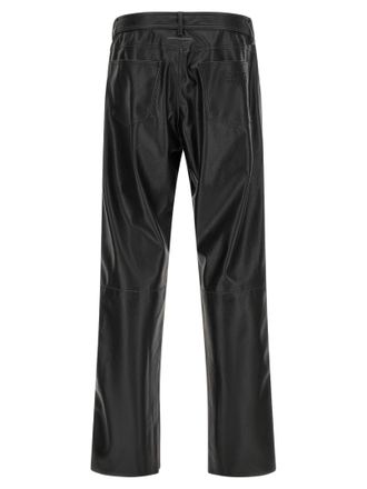 Maison Margiela Leather-Effect Polyester Trousers - Black