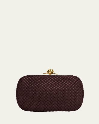Bottega Veneta Padded Leather Sculptural Knot Clutch Bag