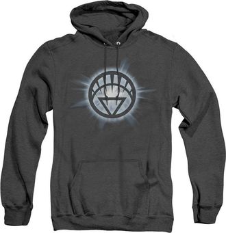 Gildan Green Lantern White Glow Adult Heather Hoodie / Hooded Sweatshirt
