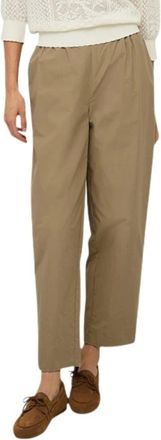 Yerse Yerse, Broeken, Dames, Beige, S, Katoen, Maggie Wide Broeken