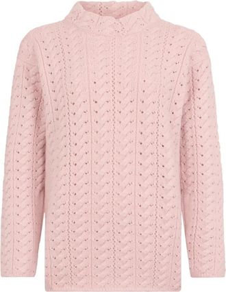 Moorer Trui met ronde hals - Dames - Cashmere truien - Roze - XS - Kasjmier - Truien & Vesten