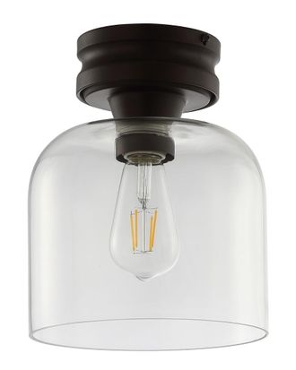 Jonathan Y Designs Jonathan Y Domenic 7.75In Metal Glass Led Flush Mount