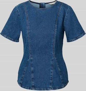 Moss Copenhagen Jeansshirt mit Rundhalsausschnitt Modell Turige Alena in Jeansblau, Gr&ouml;&szlig;e XL