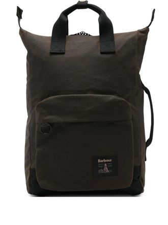 Barbour waxed-cotton backpack - men - Polyester/Cotton/Cotton/Polyester - One Size - Green