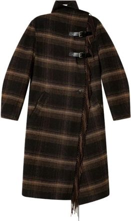 Isabel Marant Gihan Woljas - Dames - Mantel - Bruin - 3XS - Wol - Jassen