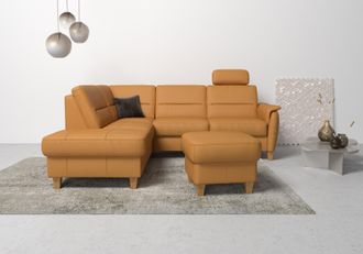 HOME AFFAIRE Ecksofa »Palmera L-Form, B: 236 cm« optional Bettfunktion & Bettkasten, Federkern