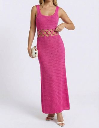Le Lis Blanc Deux Tropicana Maxi Dress In Magenta