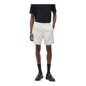 Sams&oslash;e & Sams&oslash;e Linen High-Waist Shorts - male - Sams&oslash;e Sams&oslash;e - Casual Shorts - White - 2XL - Shorts