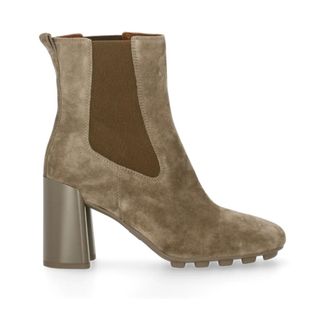 Hogan Heeled Boots, female, Beige, Size: 7 1/2 US H695 Chelsea Boots