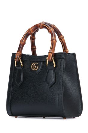 Gucci Womens Handbag With 2 Rem.bands And Removab.shoulders Blackdustygreyvrv Calf Skin Borse A Tracolla Bag