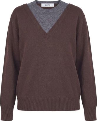 Jucca Maglia bicolore - - Knitwear - Donna - Marrone - M