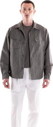 People of Shibuya Kanazawa Shirt Jacket - Heren - Casual Overhemden - Groen - L - Linnen - Overhemden