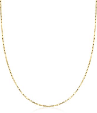 RS Pure Ross-Simons 14kt Yellow Gold Paper Clip Link Necklace
