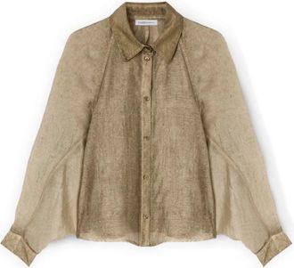 Motivi Overhemden, Dames, Beige, M, Shirts