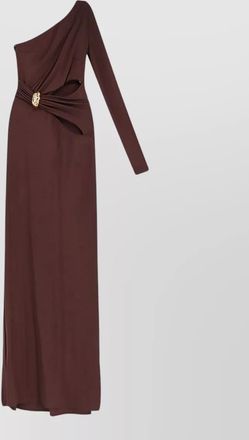 Elisabetta Franchi viscose one-shoulder draped maxi dress