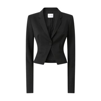 Andamane New Zefira Micro Fitted Blazer - Dames - Jassen - Zwart - Maat: M Zijde