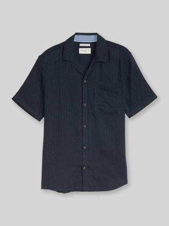 Tom Tailor Regular Fit Freizeithemd aus Leinen-Baumwolle-Mix in Marine, Gr&ouml;&szlig;e XXXL
