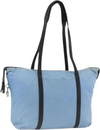 Prada Pre-owned Vintage Tote Bag - Dames - Vintage Shopper - Blauw - ONE Size - Leer - Vintage
