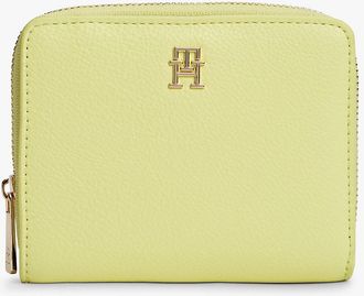 Tommy Hilfiger Womens Monogram Logo Zip Wallet - Green