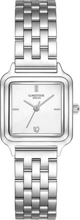 Glanzst&uuml;cke M&uuml;nchen Womens Glanzst&frac14;cke M&frac14;nchen Quarzuhr - Silver Metal - One Size