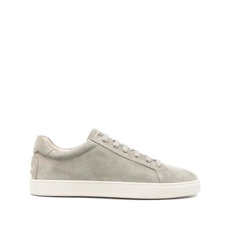 Tod's Schoenen, Heren, Grijs, 42 1/2 EU, Leer, Suede Studded Sneakers